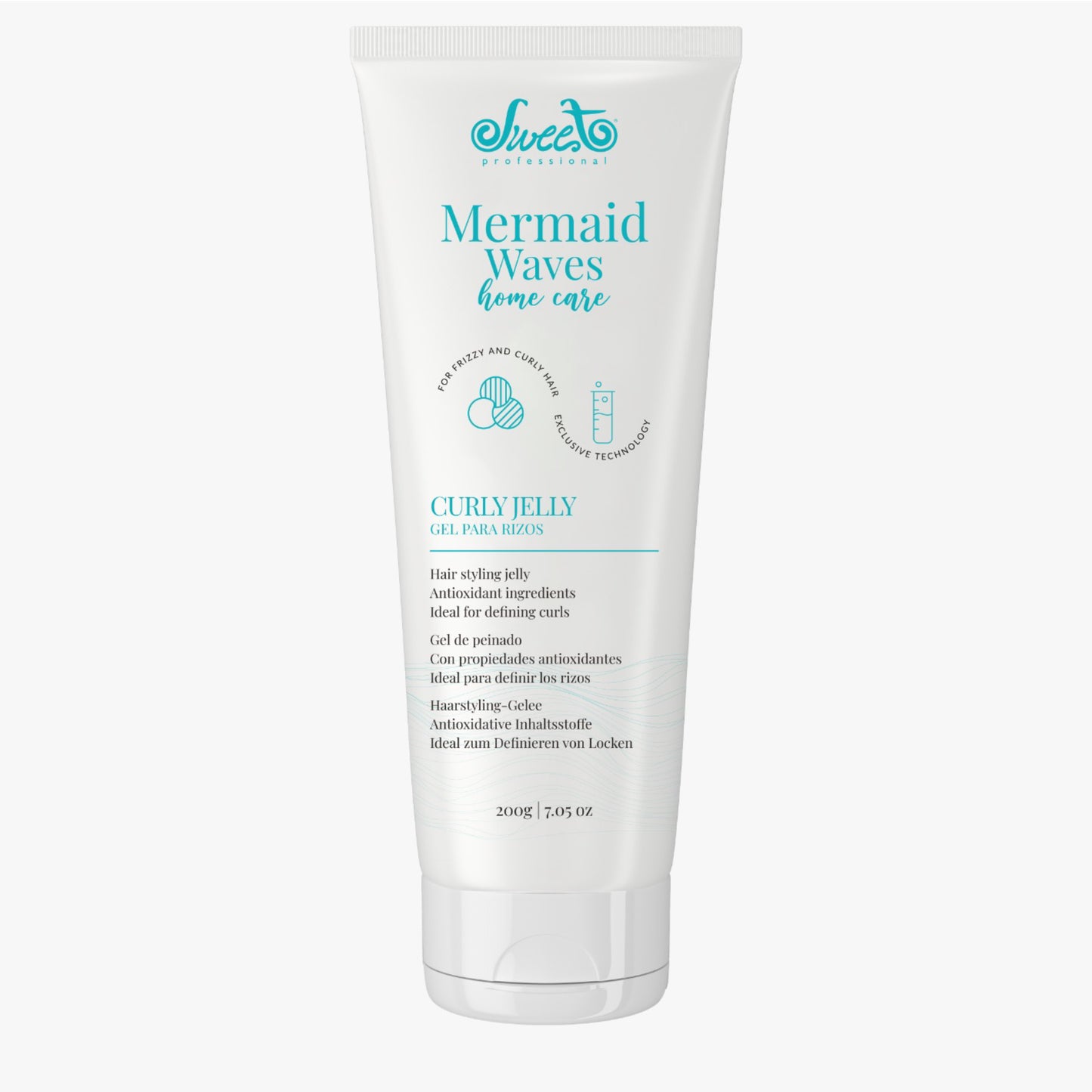 Gel rizos definidos Curly Jelly SWEET - Mermaid Waves All Curls Home Care 200gr (NUEVO ENVASE)
