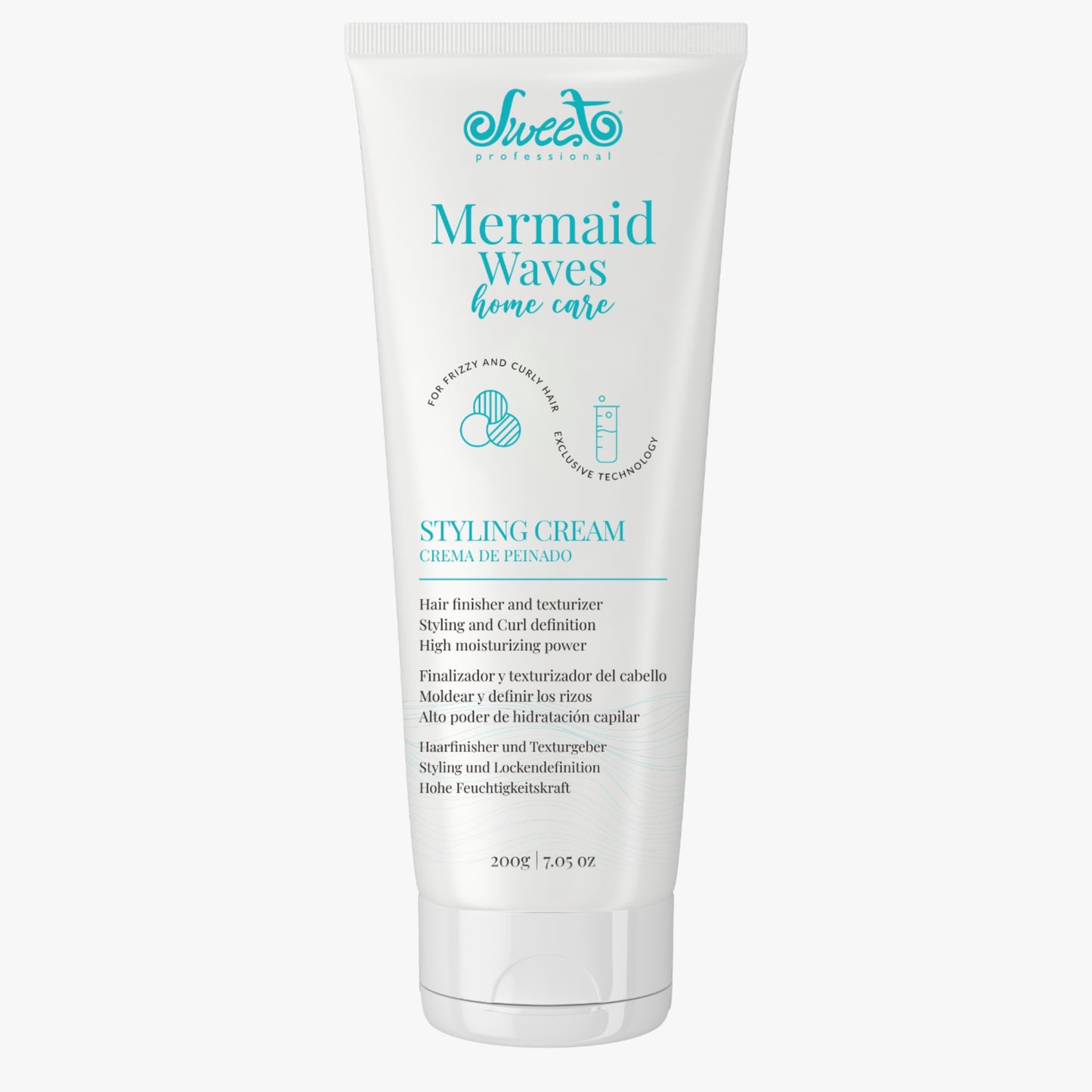 Crema de peinado rizos Styling Cream SWEET - Mermaid Waves All Curls Home Care 200gr (NUEVO ENVASE)