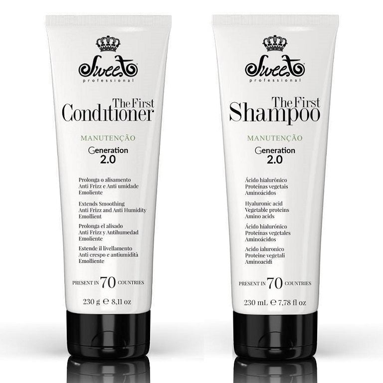 PACK Champú + Acondicionador THE FIRST mantenimiento alisado SWEET - 230gr X2 (NUEVO ENVASE)